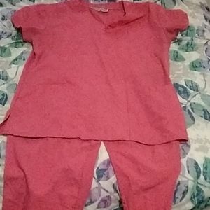 Full pink scrub set